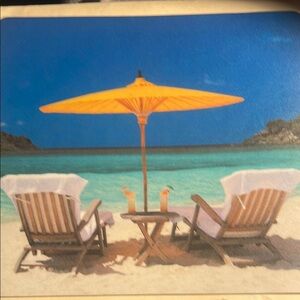 Mouse Pad Yellow and Brown Beach Towels Vacation Inspired